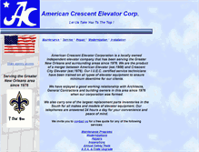 Tablet Screenshot of americancrescentelevator.com